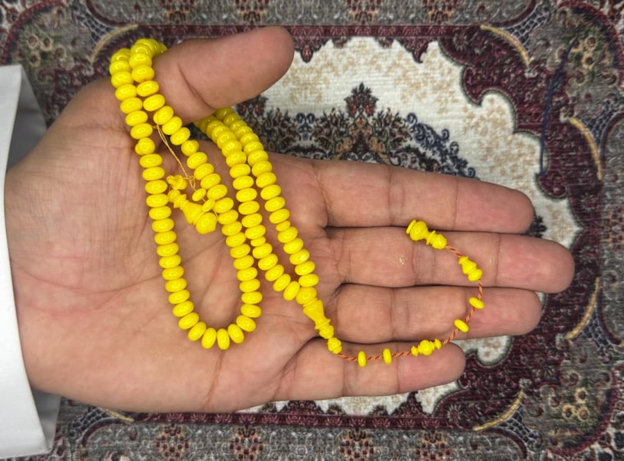 سبحة مساطر بكلايت أصفر صب قديم تمليكة بسبيرات