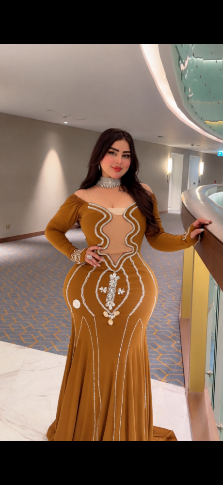 فستان خيوط كرستال فخمه استرتش كوري اصلي