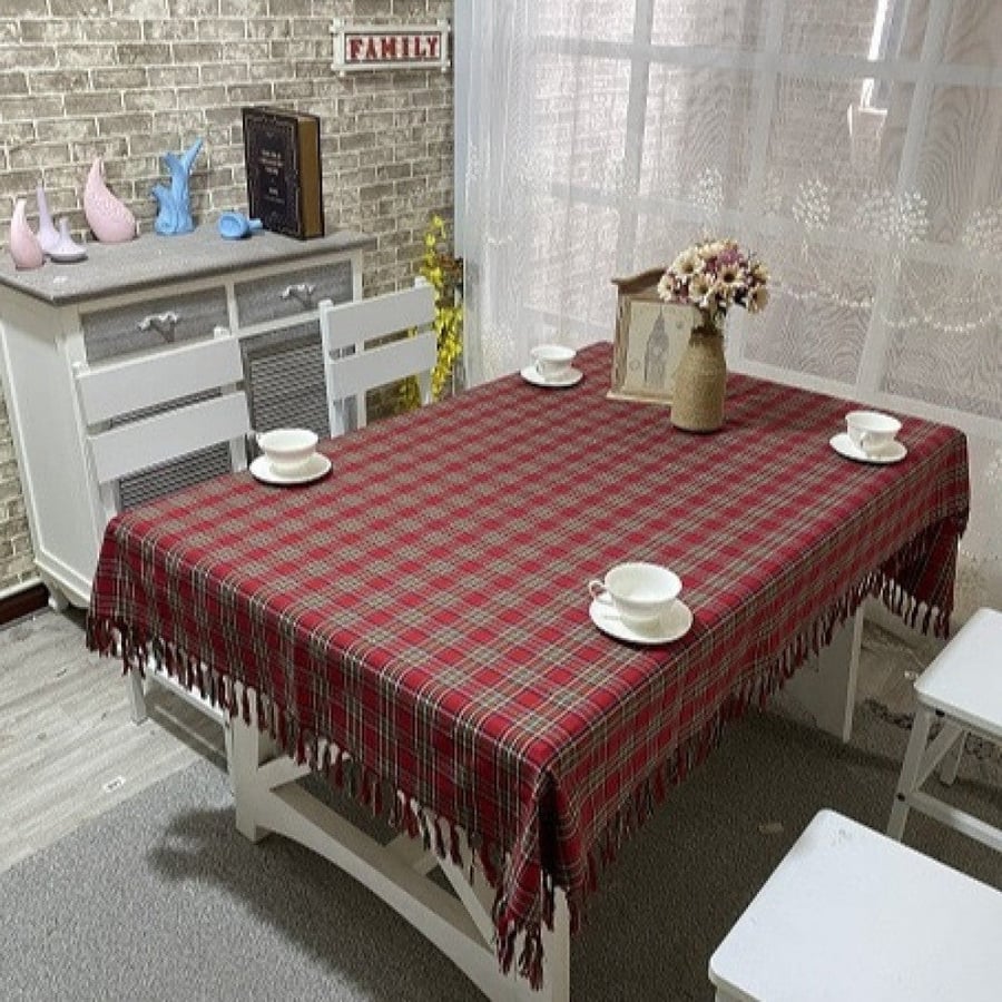مفرش طاولة قطني مقاس135*135  | Cotton table Cloth
