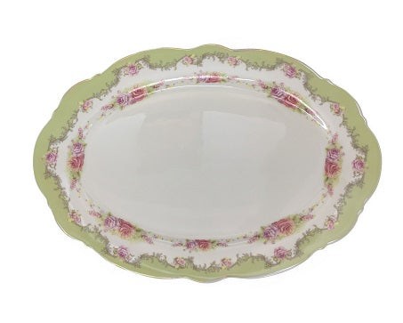 طبق بيضاوي 30 سم أخضر | Oval plate 30 cm green