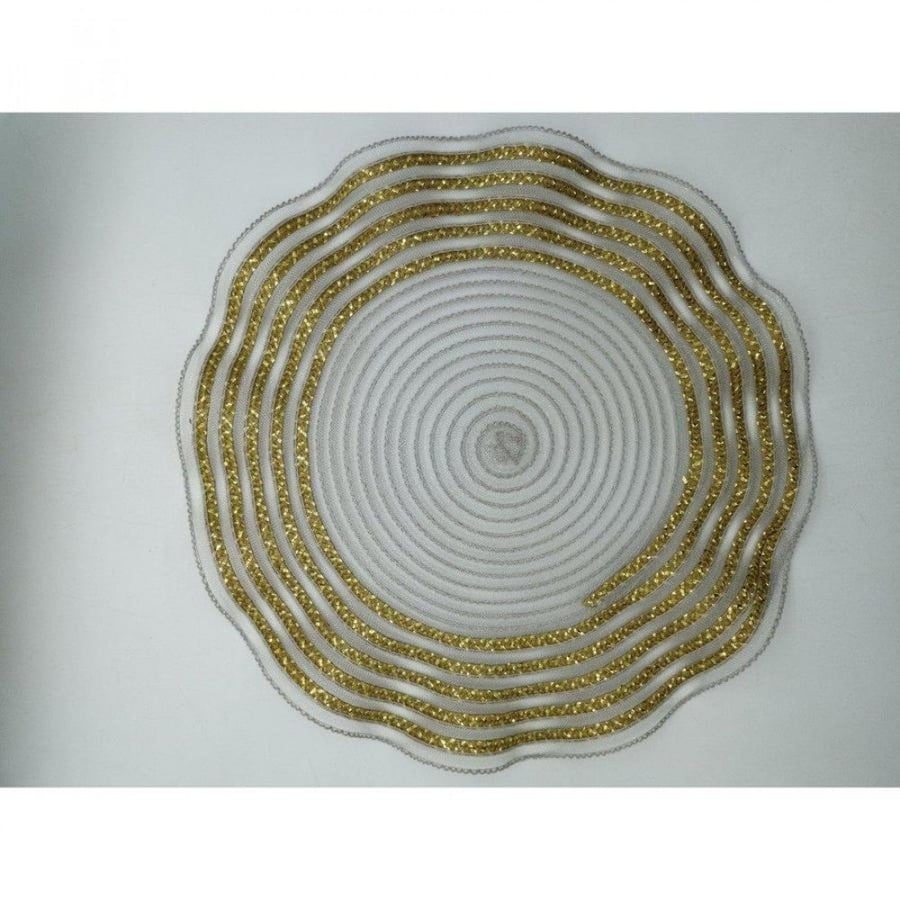 حصيرة مائدة الطعام مقاس 40 سم لون ذهبي غامق | Dining table mat size 40 cm dark gold color