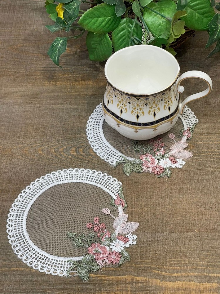 كوستر دانتيل اوف وايت | Lace Coster Off White 12 cmOff White