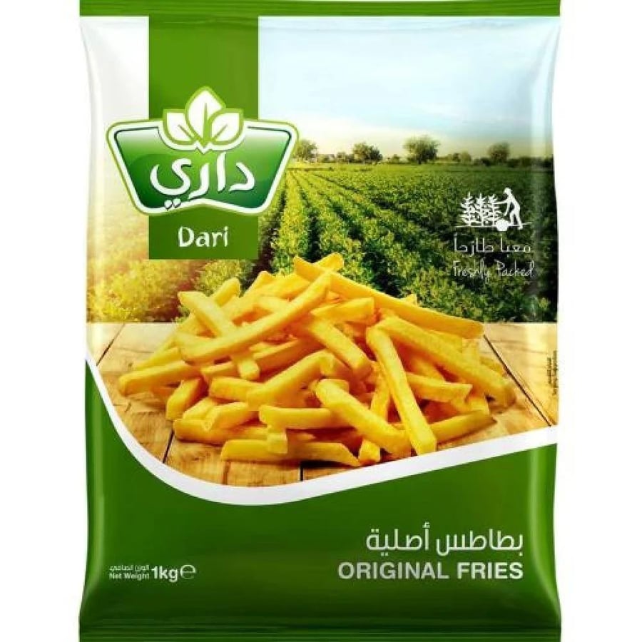 بطاطس مقلية بزيت دوار الشمس داري 1 كجم