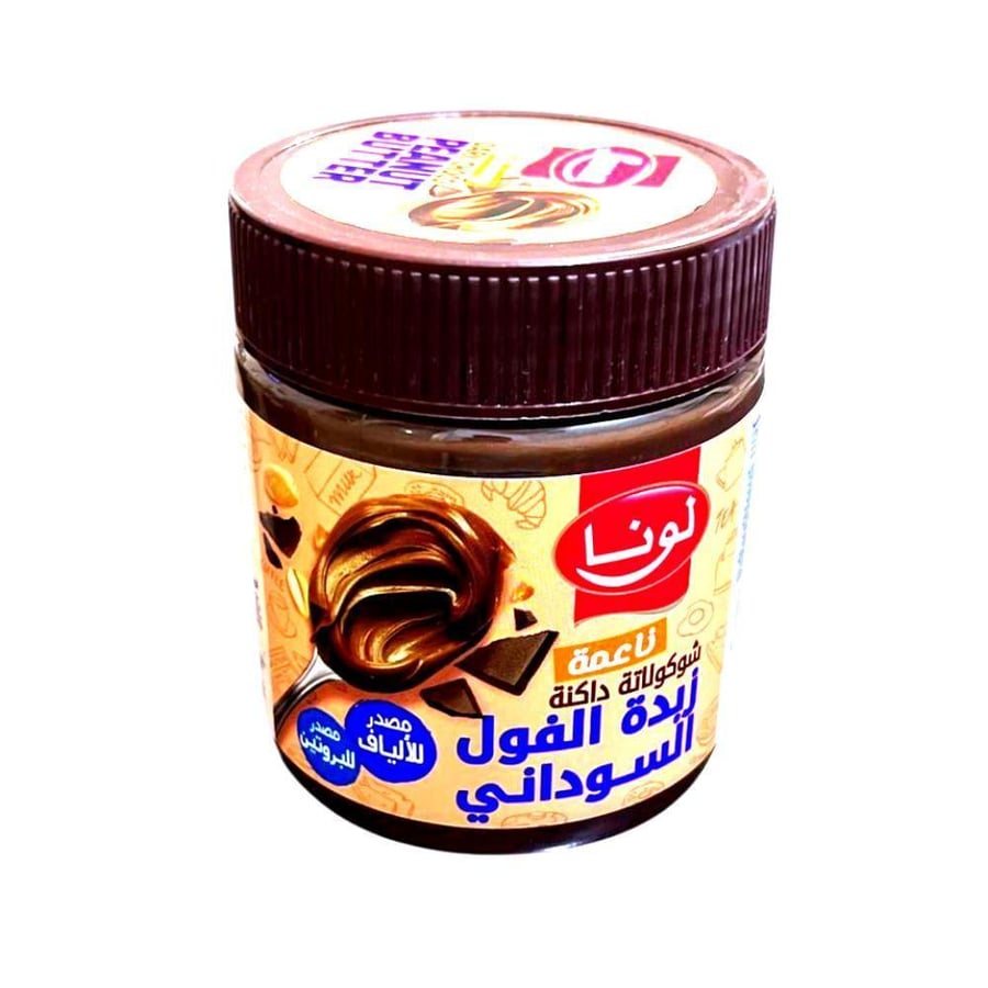 لونا خشنه شوكولاتة داكنه زبدة الفول السوداني 340غ