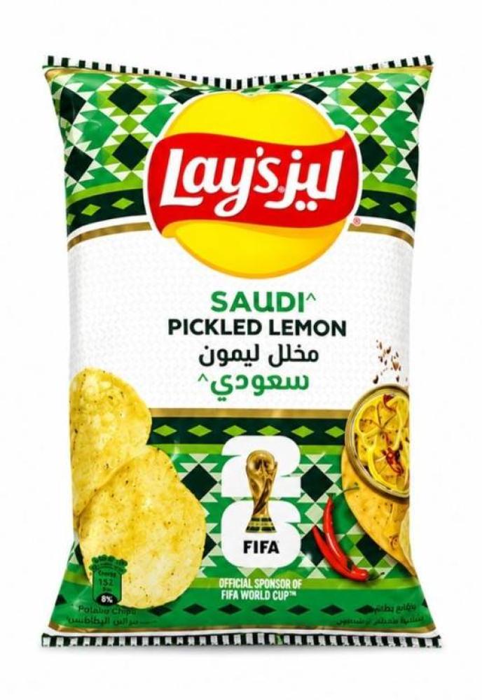 ليز شرائح البطاطس مخلل ليمون سعودي 60جرام