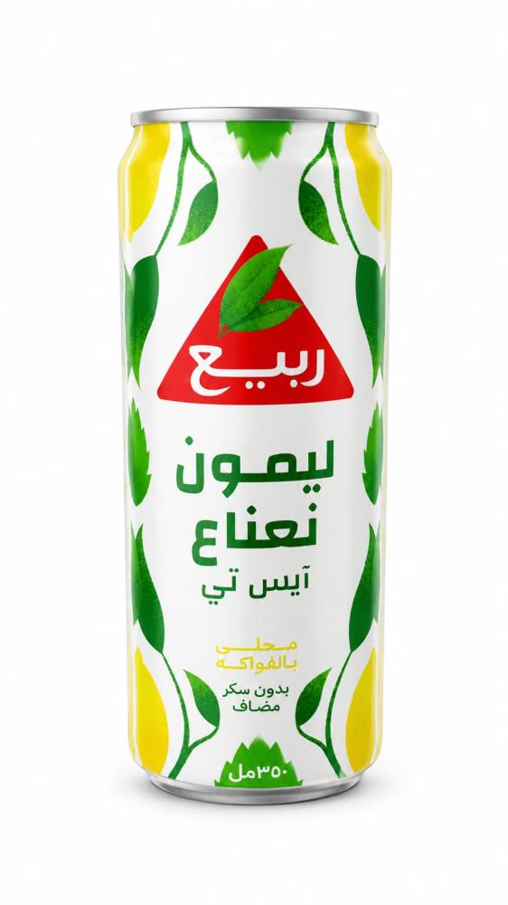 ربيع ليمون نعناع ايس تي محلى بالفواكه بدون سكر مضاف 320 مل