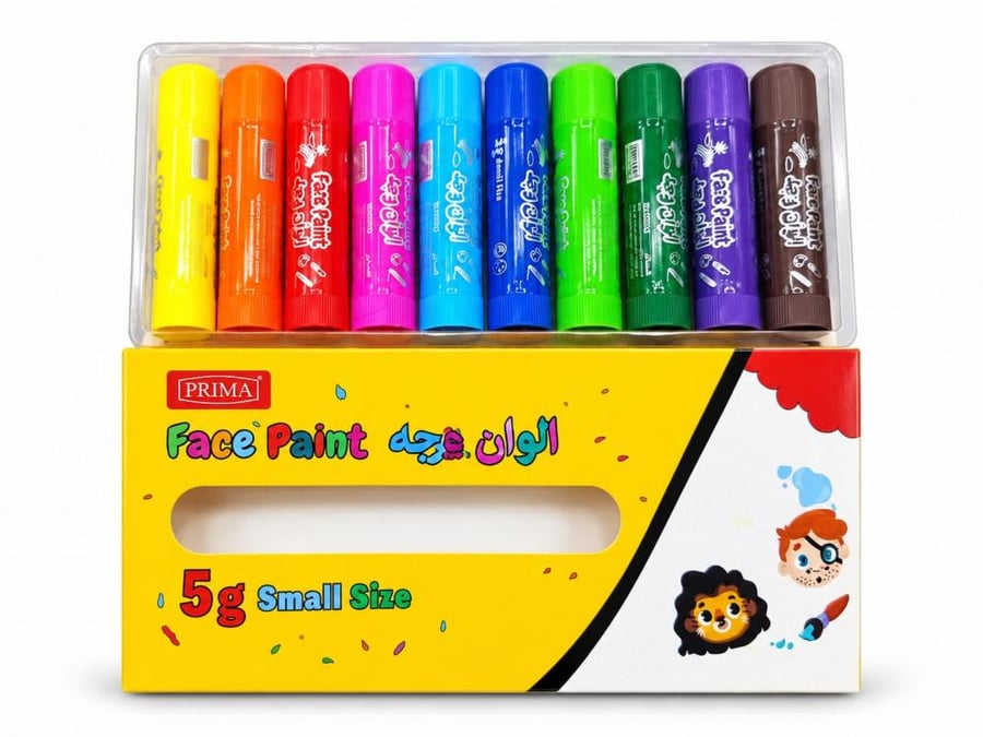 ألوان وجه 5 جرام 10 لون من بريما