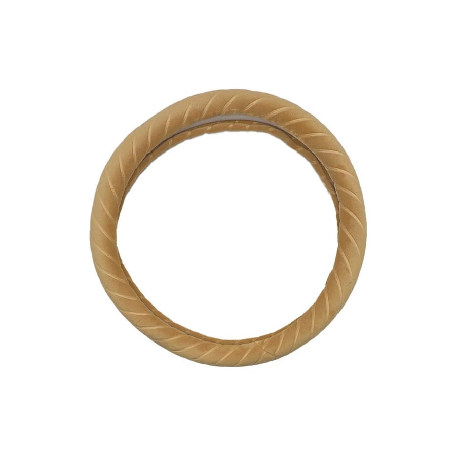 Beige fabric steering wheel cover size Large