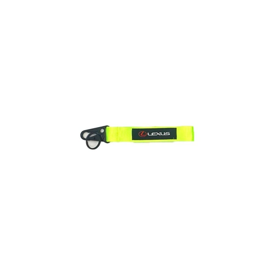 Yellow fabric keychain tag for Lexus