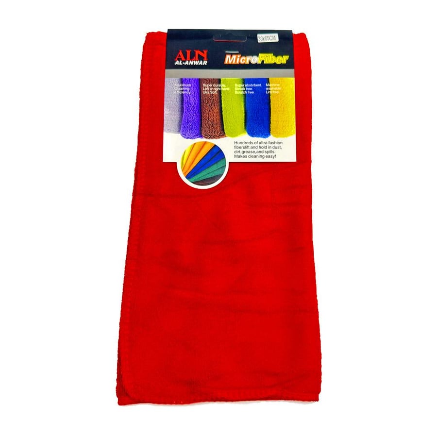 Microfiber cleaning cloth size 33 by 65 red