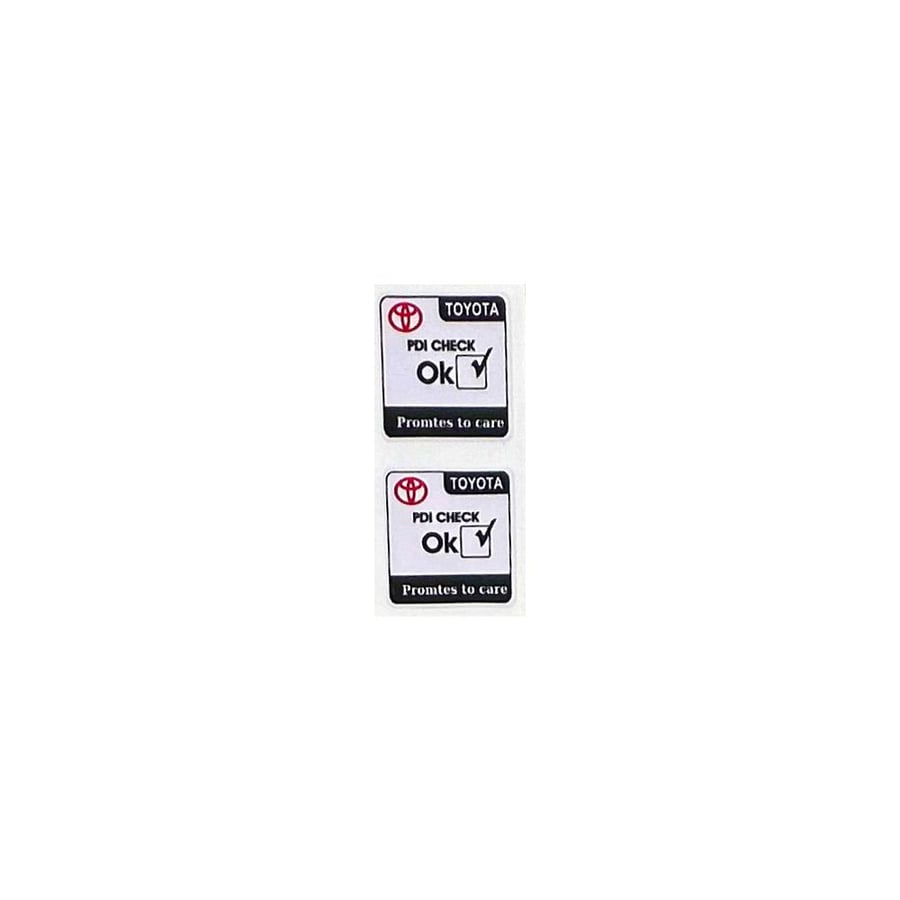 PDI CHECK OK sticker black color Toyota