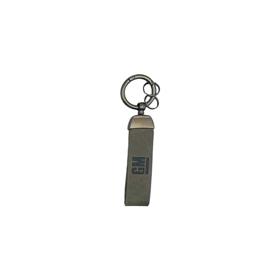Gray leather keychain medal