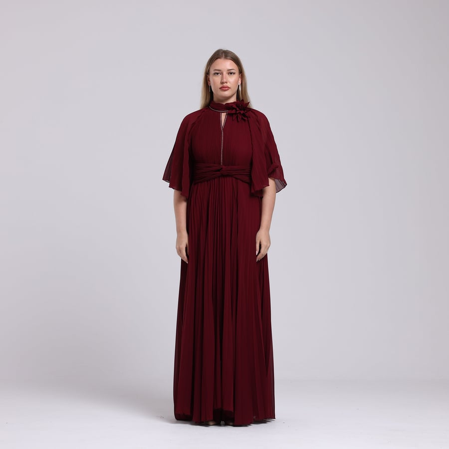 Crinkled Chiffon Dress