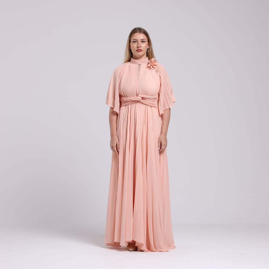 Crinkled Chiffon Dress