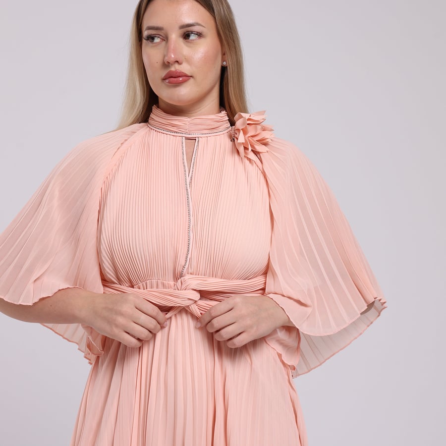 Crinkled Chiffon Dress