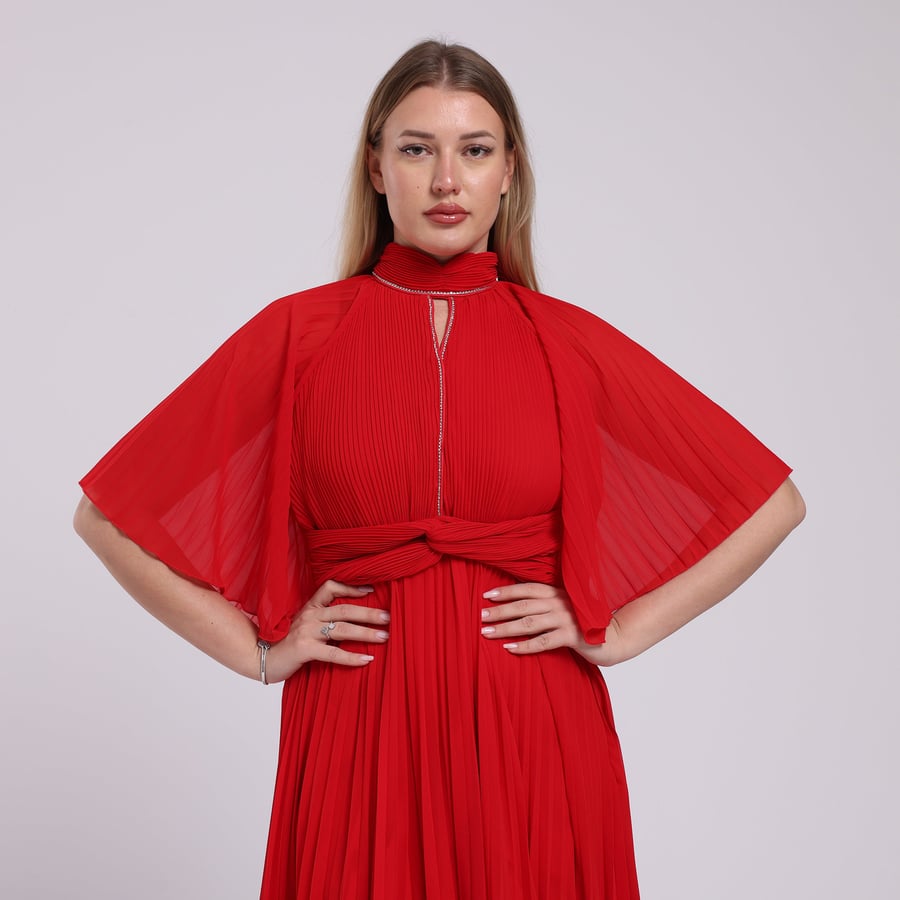 Crinkled Chiffon Dress