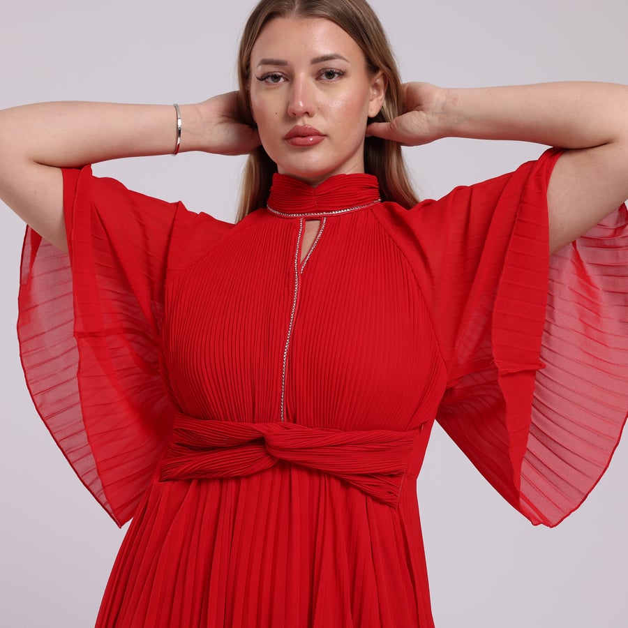 Crinkled Chiffon Dress