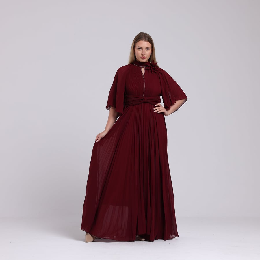 Crinkled Chiffon Dress