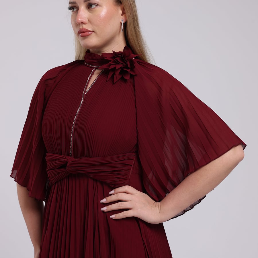 Crinkled Chiffon Dress