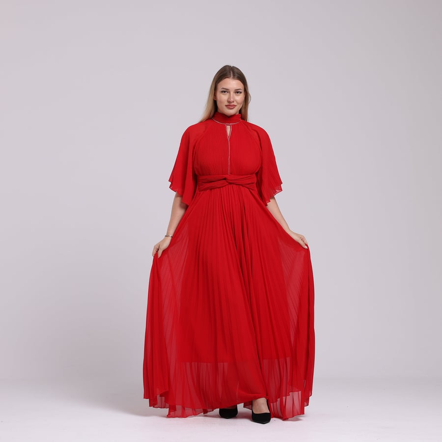 Crinkled Chiffon Dress