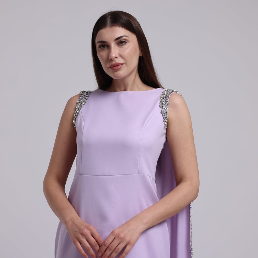 فستان سهره بدلعه خلفيه مزين بشك