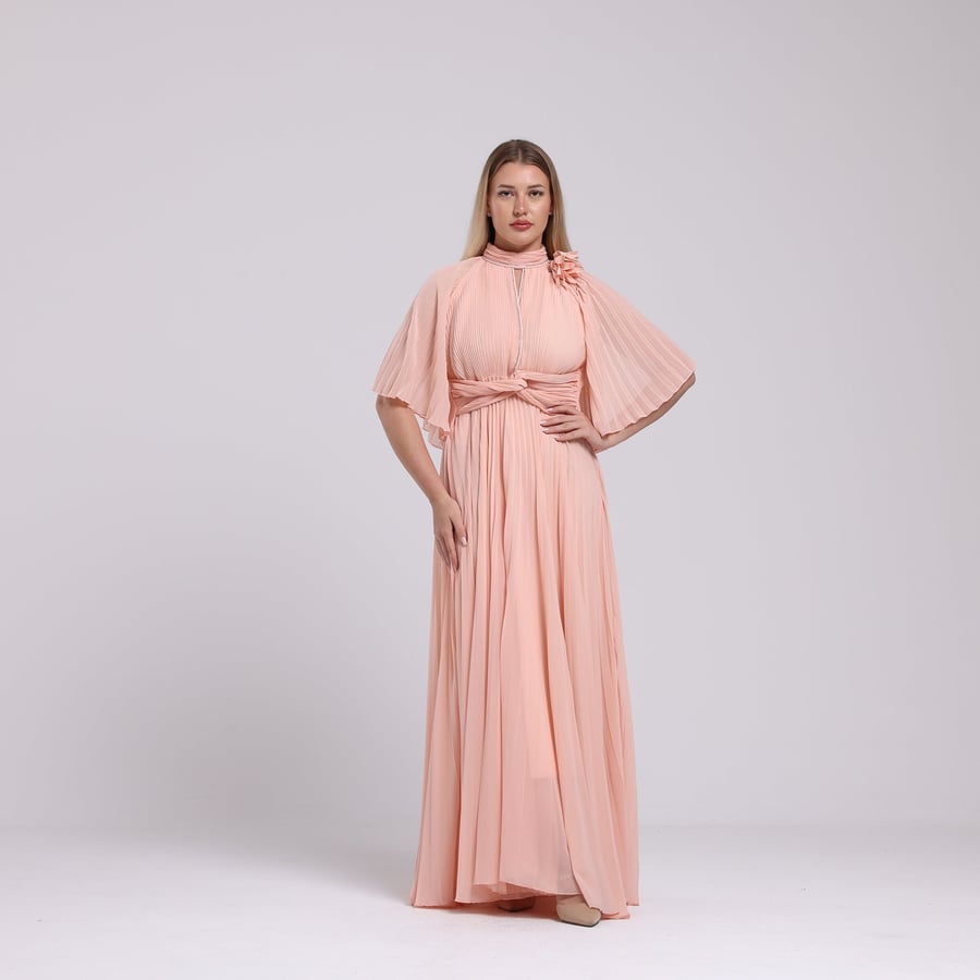 Crinkled Chiffon Dress