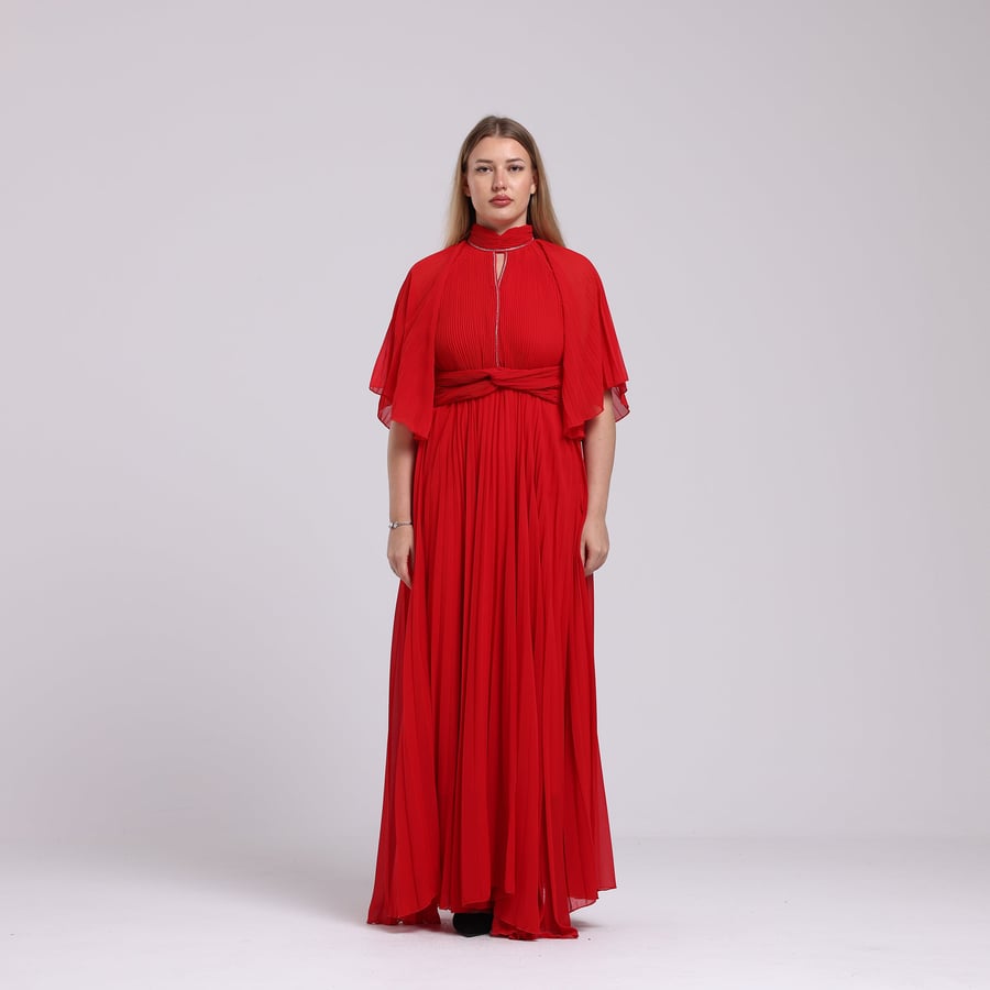 Crinkled Chiffon Dress
