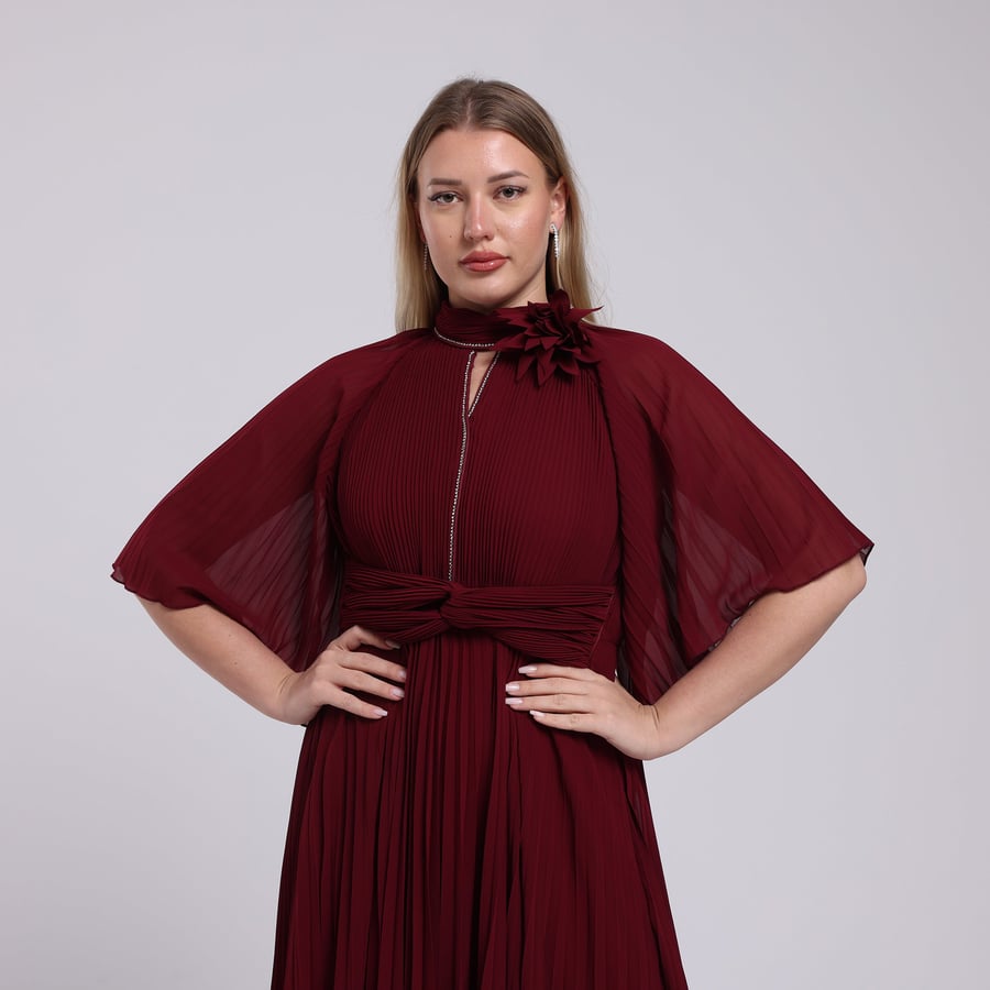 Crinkled Chiffon Dress
