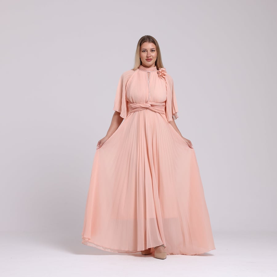 Crinkled Chiffon Dress