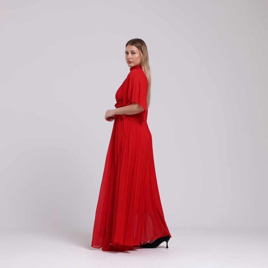 Crinkled Chiffon Dress