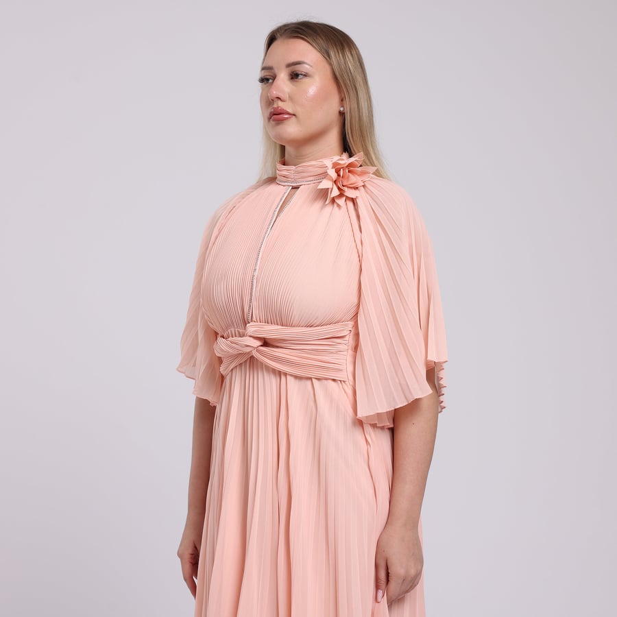 Crinkled Chiffon Dress