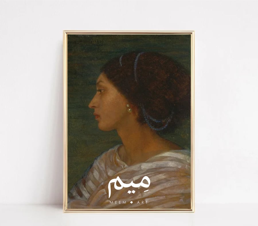 لوحة امرأة ريفية - لمسة فنية دافئة للديكور المنزلي - ميم أرت