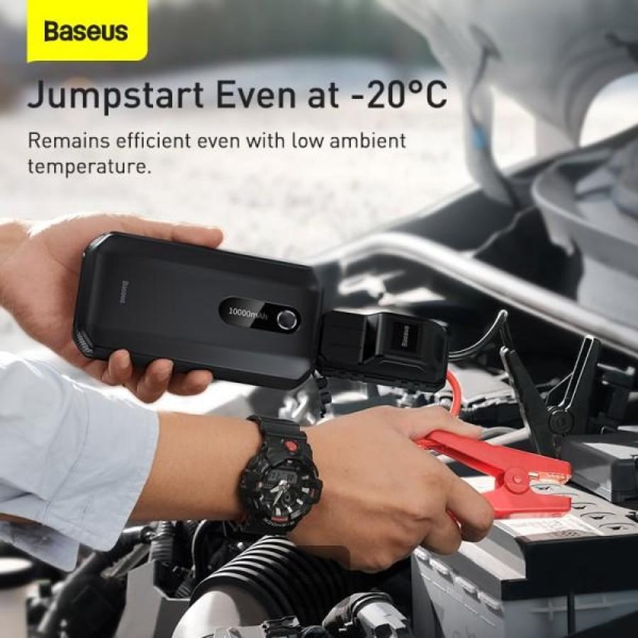 Battery and car player Bessous with capacity 10000 mAh - black