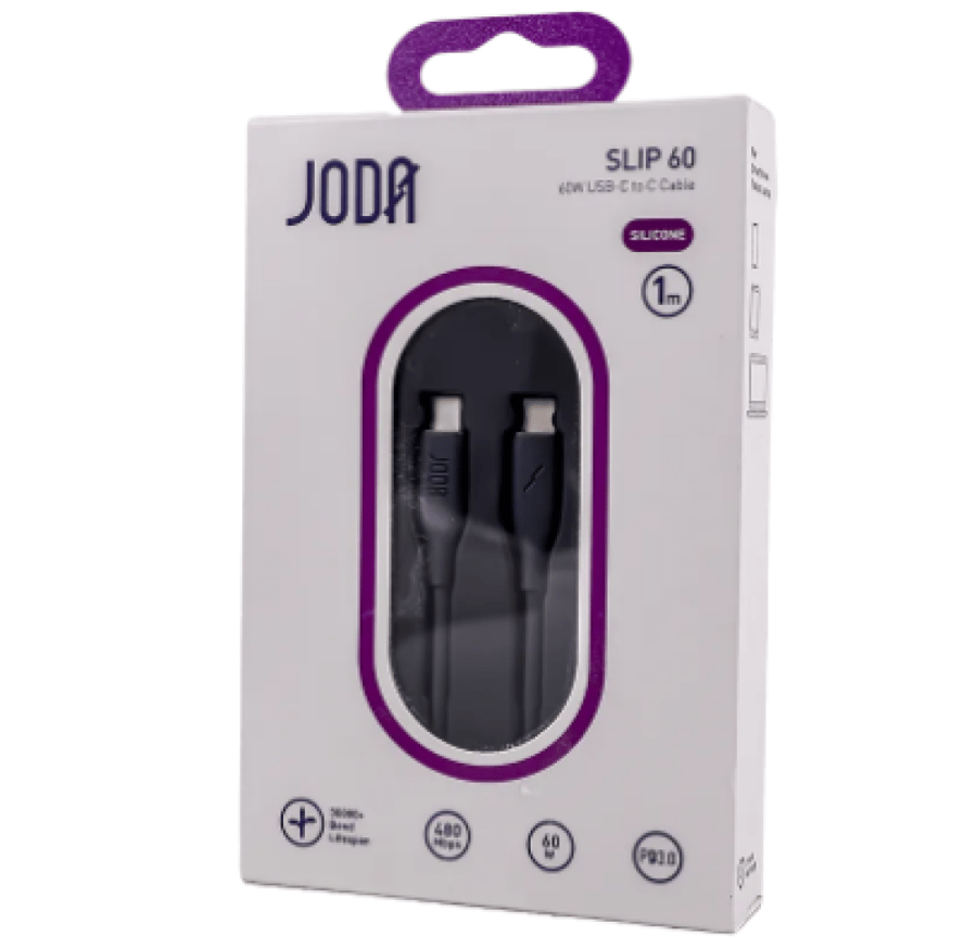 كابل طول واحد متر USB CC من السيليكون SLIP 60 رصاصي