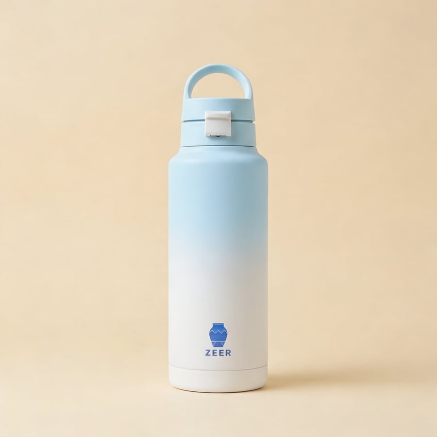 Large Water Bottle (32 oz) — Blue.