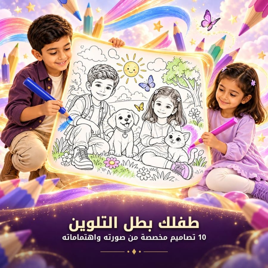 طفلك بطل التلوين | 10 تصاميم خاصة للتلوين