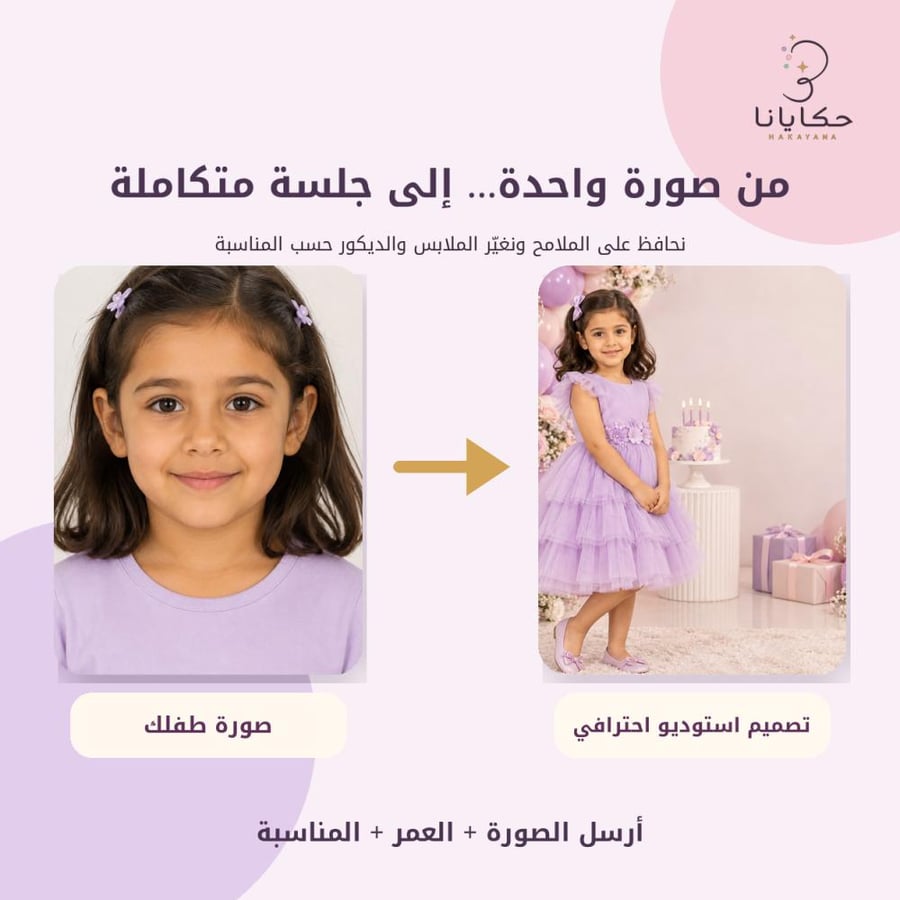 جلسة تصاميم لطفلك لمناسبته الخاصة | 10 صور