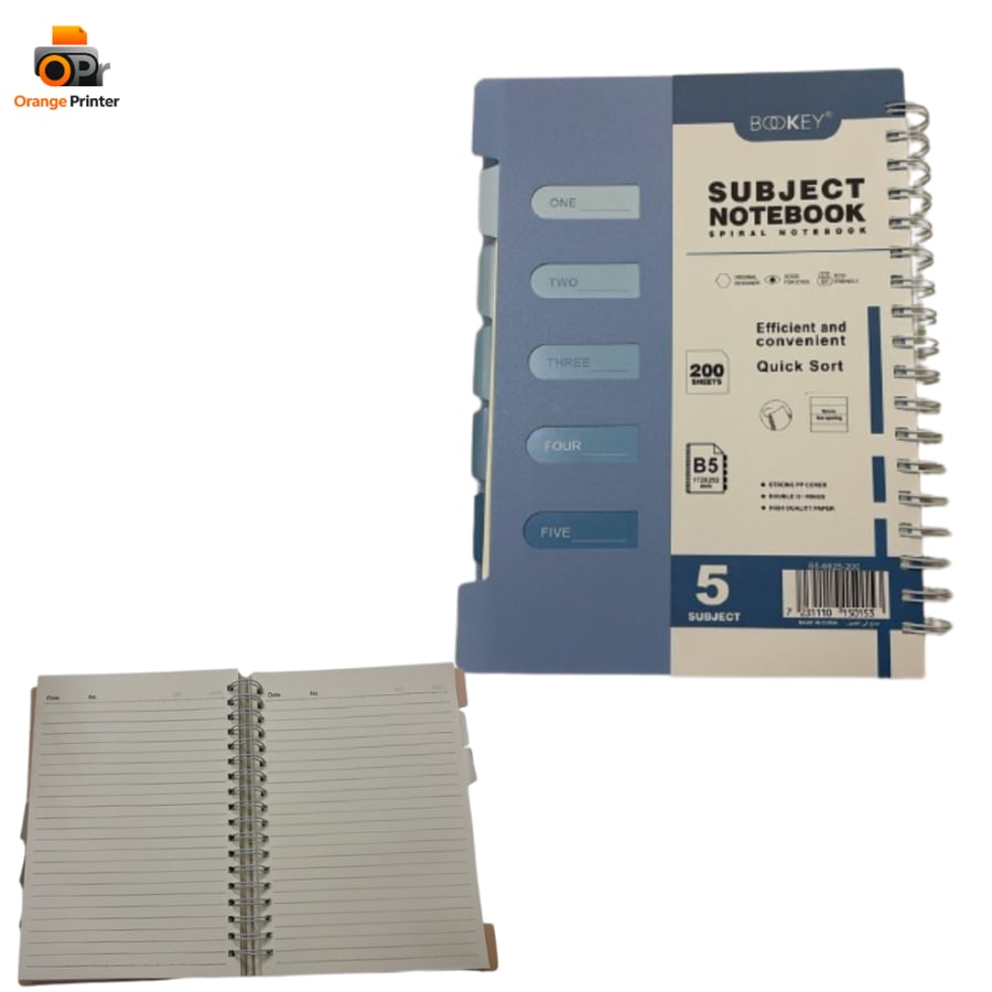Arabic notebook 200 pages 5 topics - B5