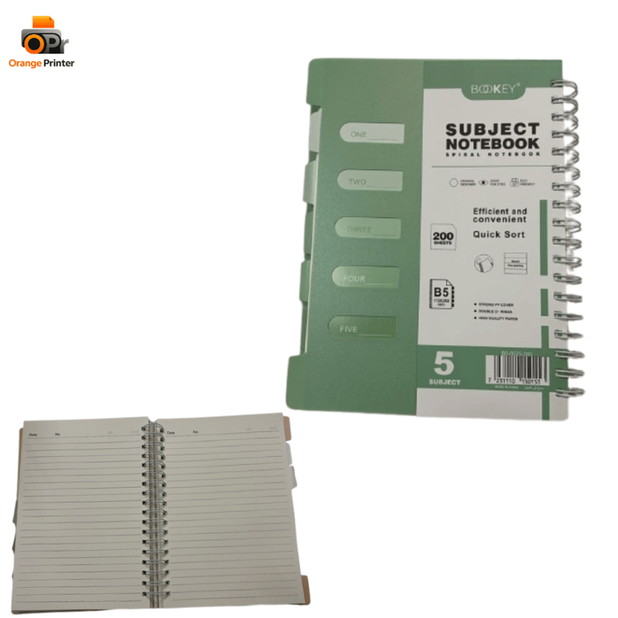 Arabic notebook 200 pages 5 topics - B5