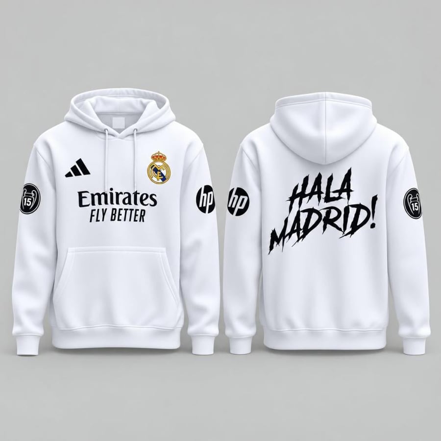 بلوفر شتوي بشعار نادي ريال مدريد