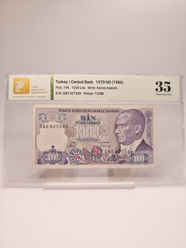 1000 ليرة تركية 1970 مصطفى كمال أتاتورك TQG 35 Choice Very Fine