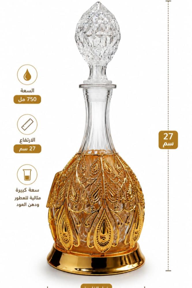 زجاجة عطور فارغة فاخرة – 750 مل.