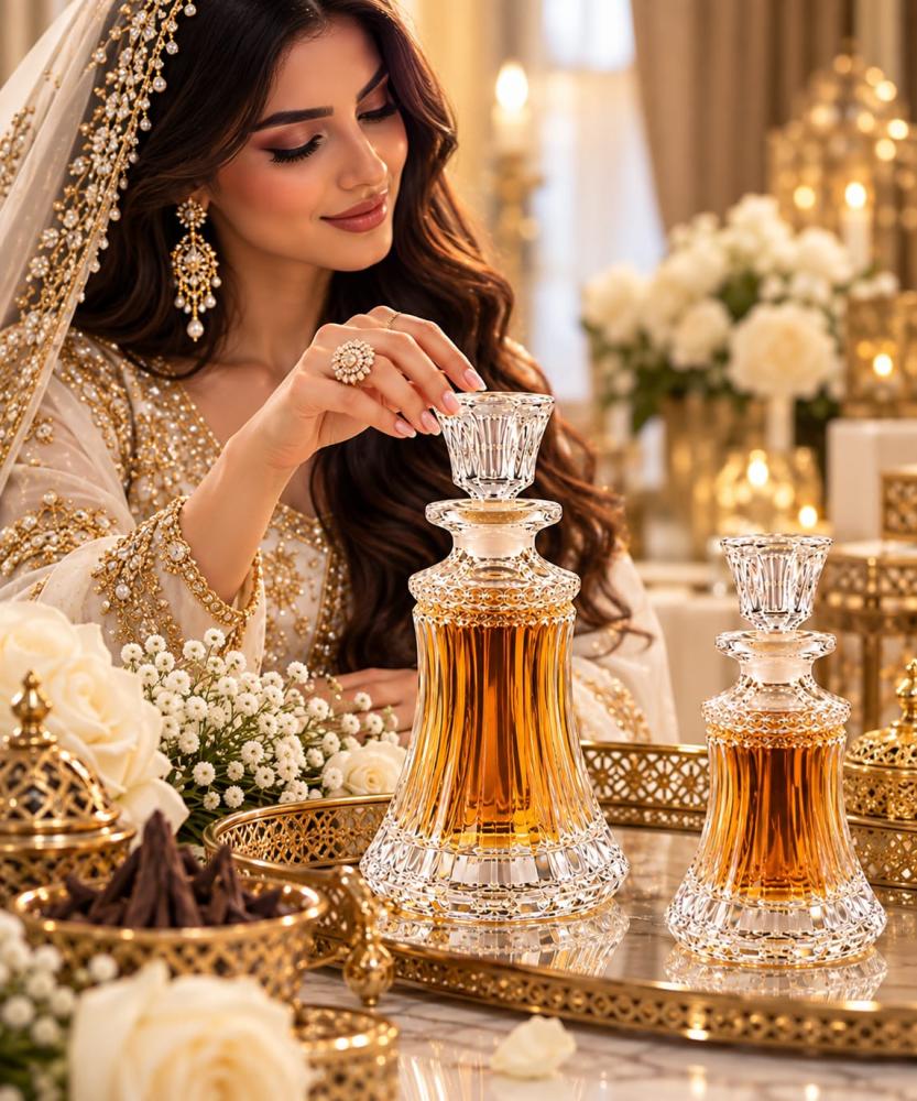 زجاجة عطر زجاجية شفافة ودهن عود فاخرة – 250 مل و430 مل