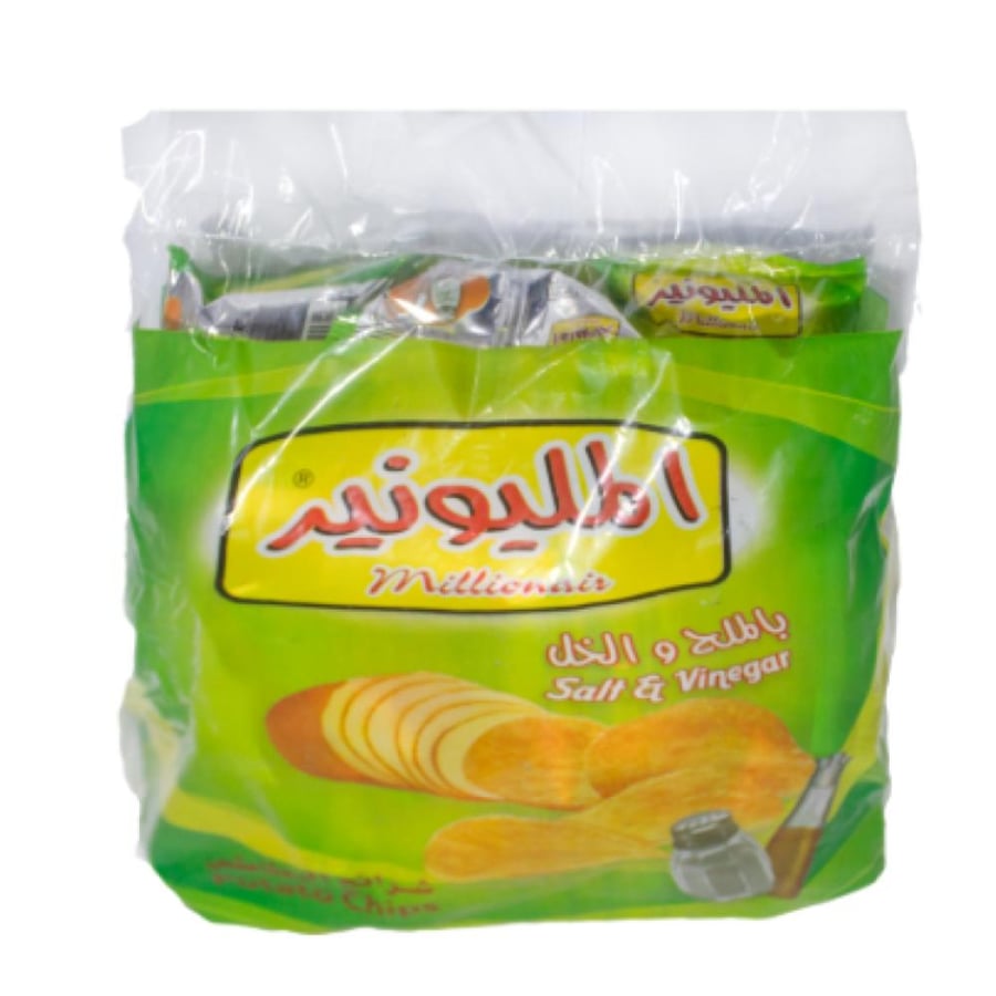 بطاطس المليونير خل و ملح | كيس | 20 حبة * 12غ