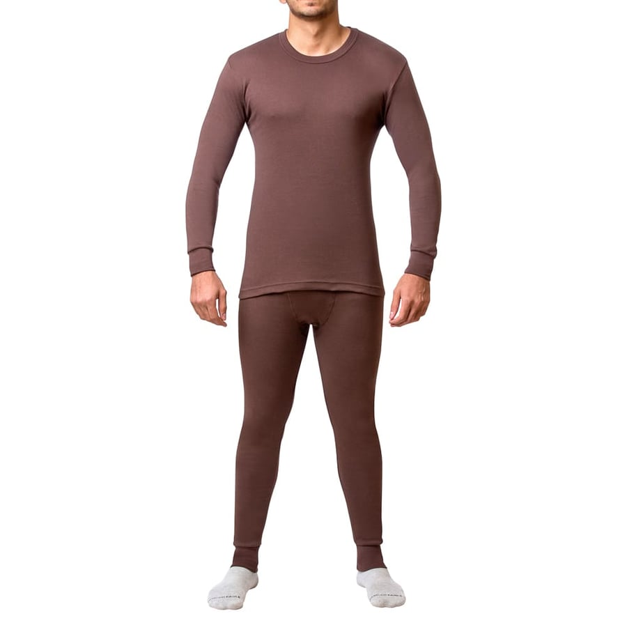 Men's brown fur winter pajama set