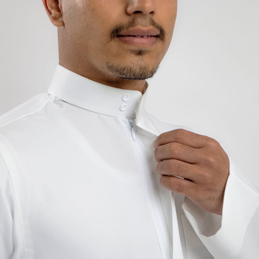 Al-Aseel Signature Youthful Thobe: Zipper (Plain)