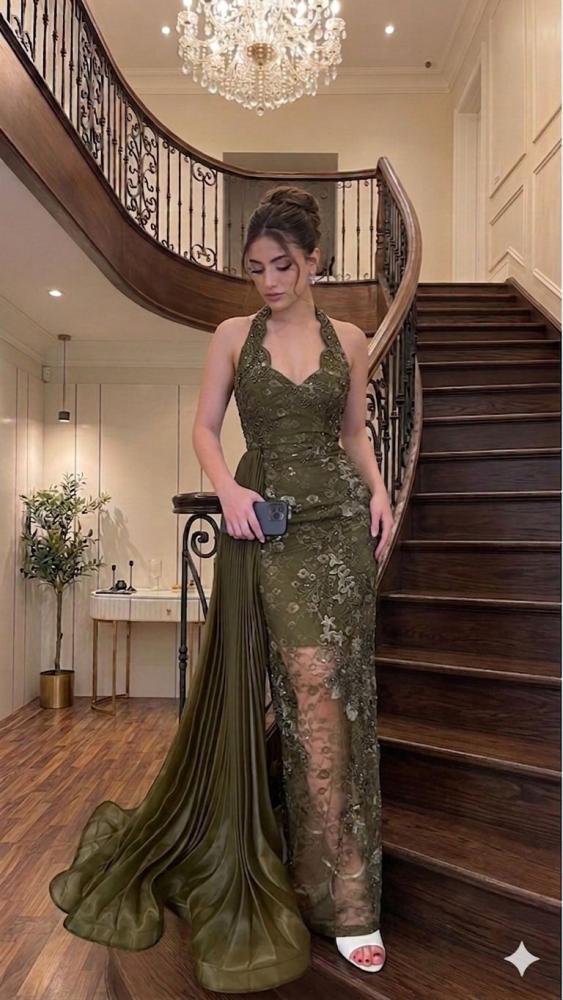فستان سهره زيتي مورد