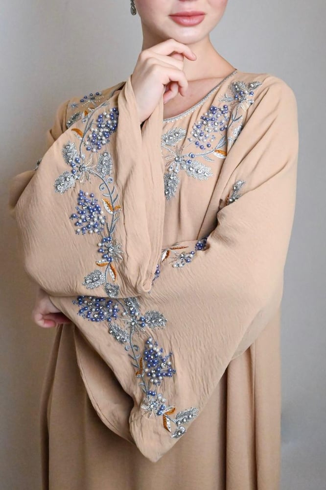 A distinguished and elegant thobe in light kharbi color #21