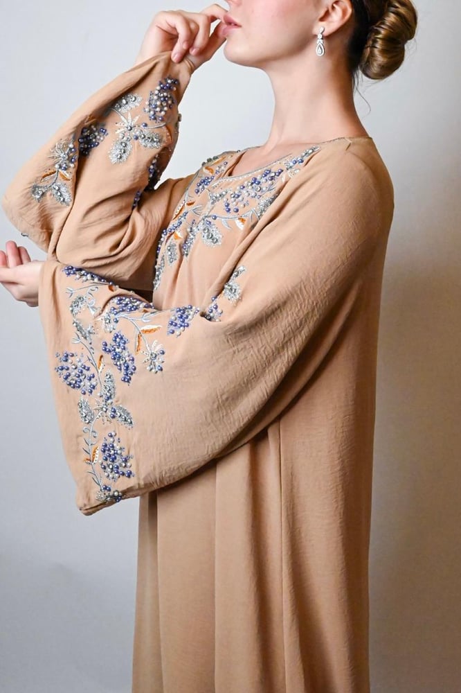 A distinguished and elegant thobe in light kharbi color #21