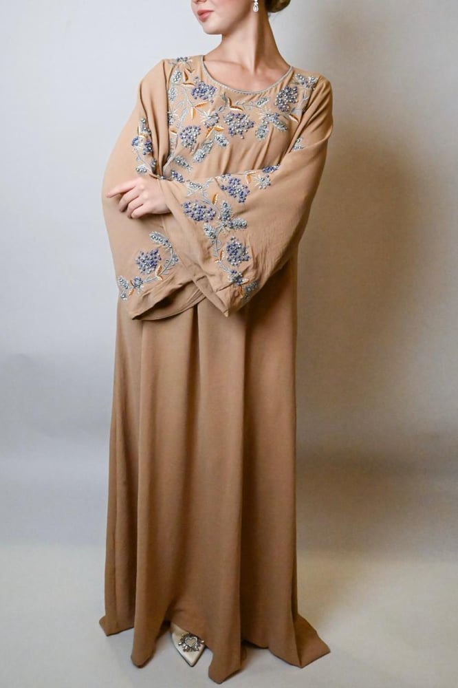 A distinguished and elegant thobe in light kharbi color #21